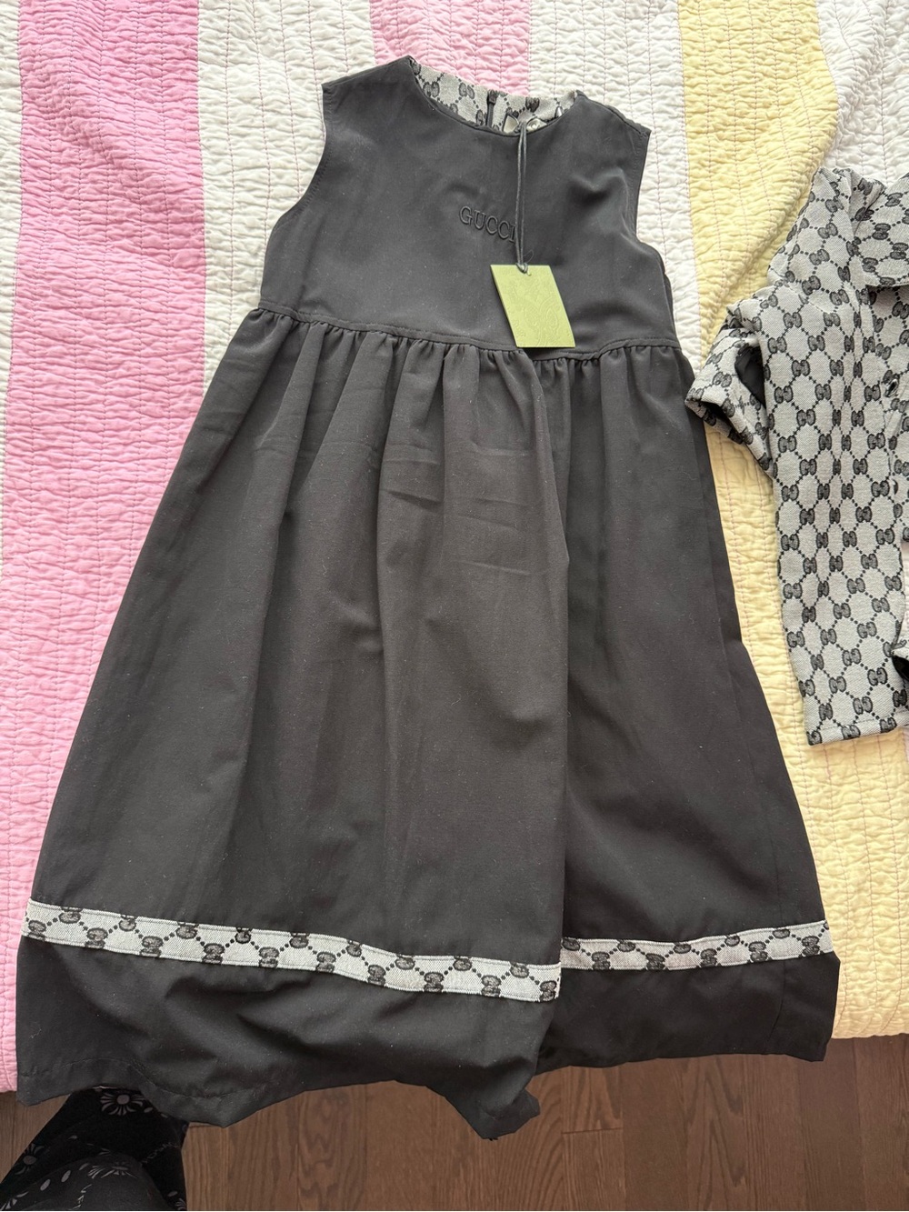 Gucci Black Sleeveless Dress with GG Trim